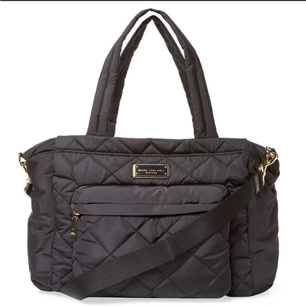 Marc Jacob’s Black Crossbody Nylon Quilted Diaper Travel Tote Bag
